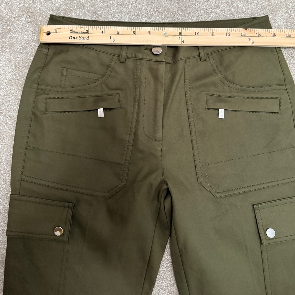 Michael Kors Collection - Spruce Cotton Crop Flare Cargo Pant - size 4 - NWT - Picture 9 of 16
